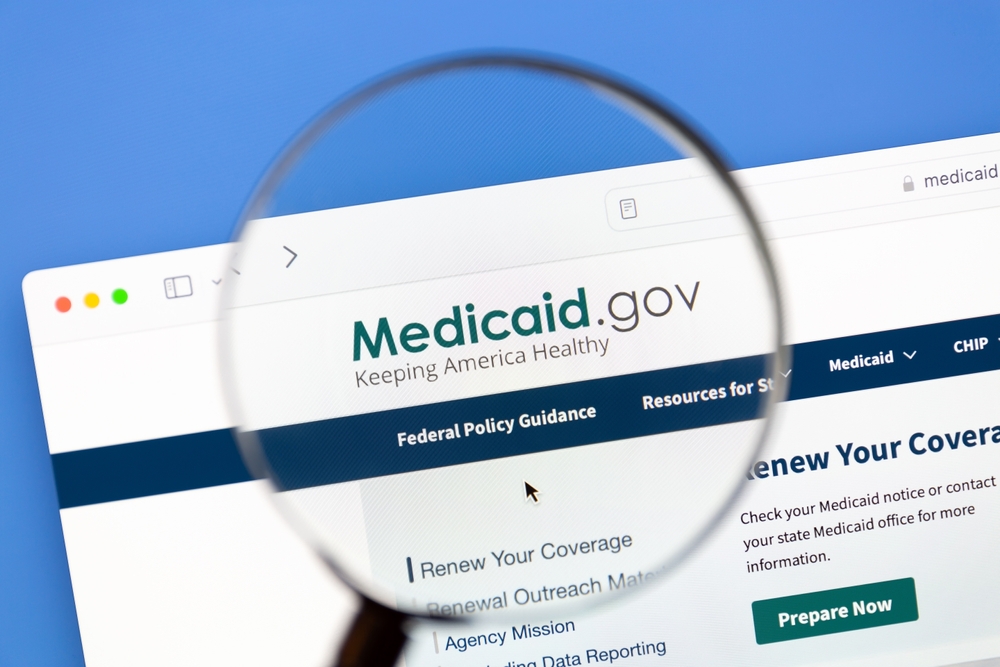 Ostersund, Sweden - Aug 18, 2024. Medicaid.gov webpage. Medicaid is the largest source of funding for medical and health-related services for people with low income in the United States.