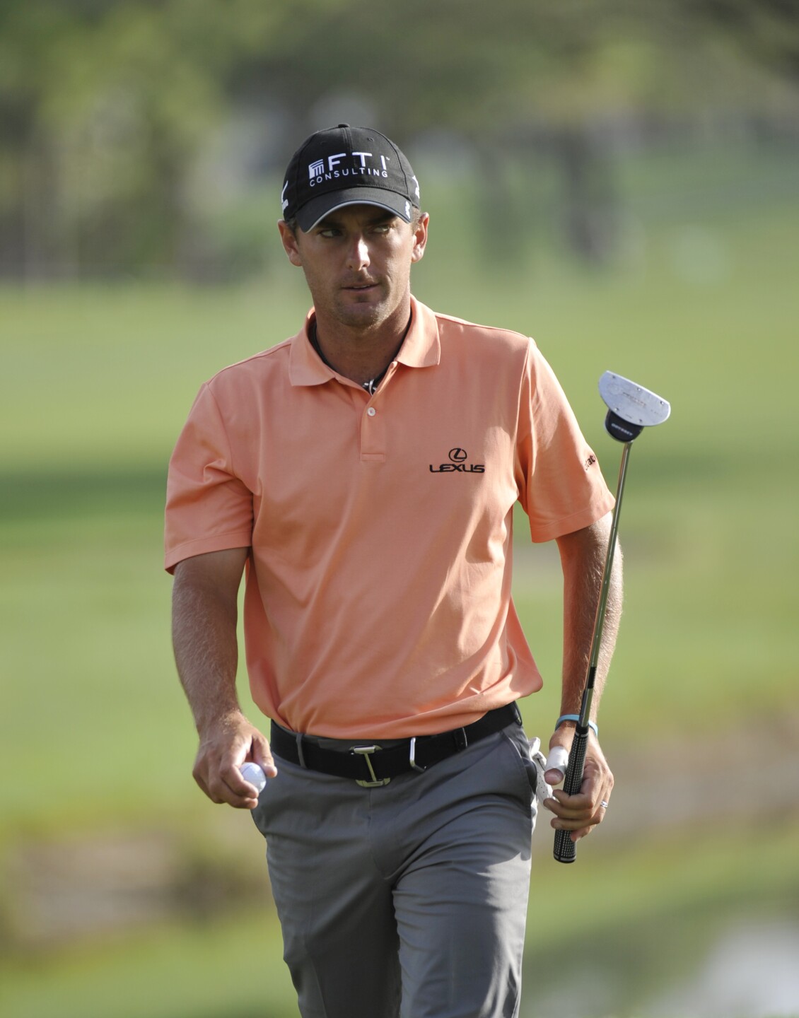 Charles Howell III after putting on third green during first round of 2012 Honda Classic