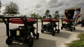 generators for sale in hours before Hurricane Wilma in 2005